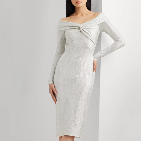 Lauren Ralph Lauren Dresses & Skirts - Lauren Ralph Lauren
Women's Metallic Off-The-Shoulder Sheath Dress, 8